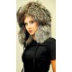 Silver fox fur hat - Ushanka